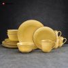 yellow stoneware dinnerware set