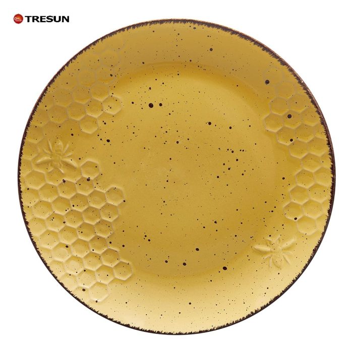 yellow stoneware dinnerware set