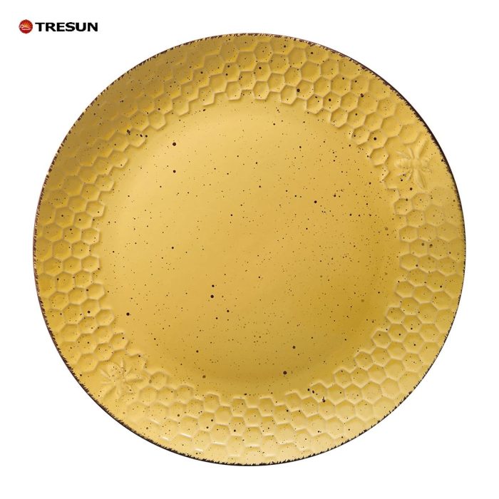 yellow stoneware dinnerware set