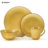 yellow stoneware dinnerware set