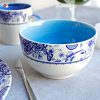 Blue Decal Stoneware Dinnerware Set -1