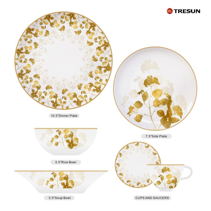 Flowers and plants dinnerware set-4