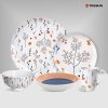Flowers and plants dinnerware set