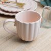 Pink and White Stoneware Embossed Dinnerware Set