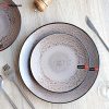 Taupe Stoneware Reactive Glaze Dinnerware Set