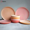 Two-color glaze stoneware reactive dinnerware set