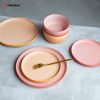 Two-color glaze stoneware reactive dinnerware set