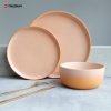Two-color glaze stoneware reactive dinnerware set