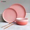 Two-color glaze stoneware reactive dinnerware set
