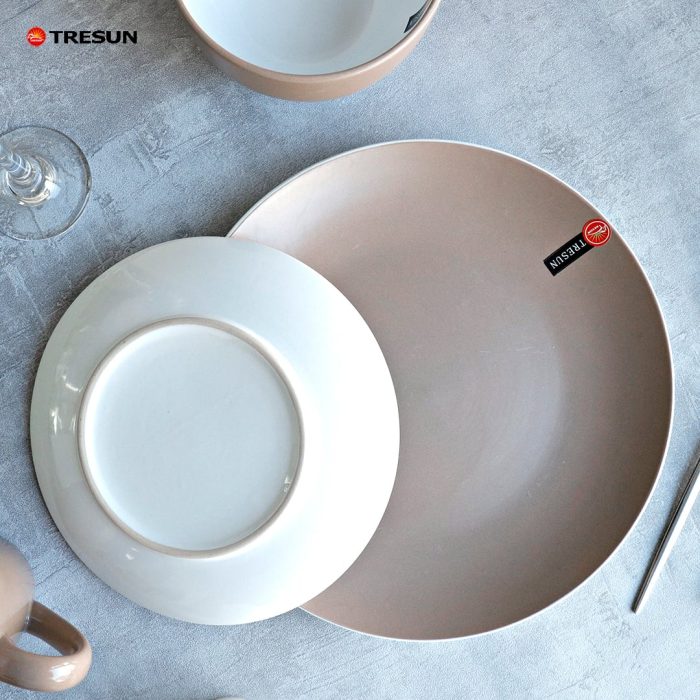 brown stoneware Tableware Twig motiv