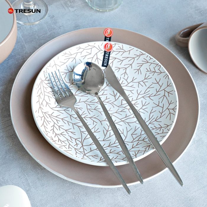 brown stoneware Tableware Twig motiv