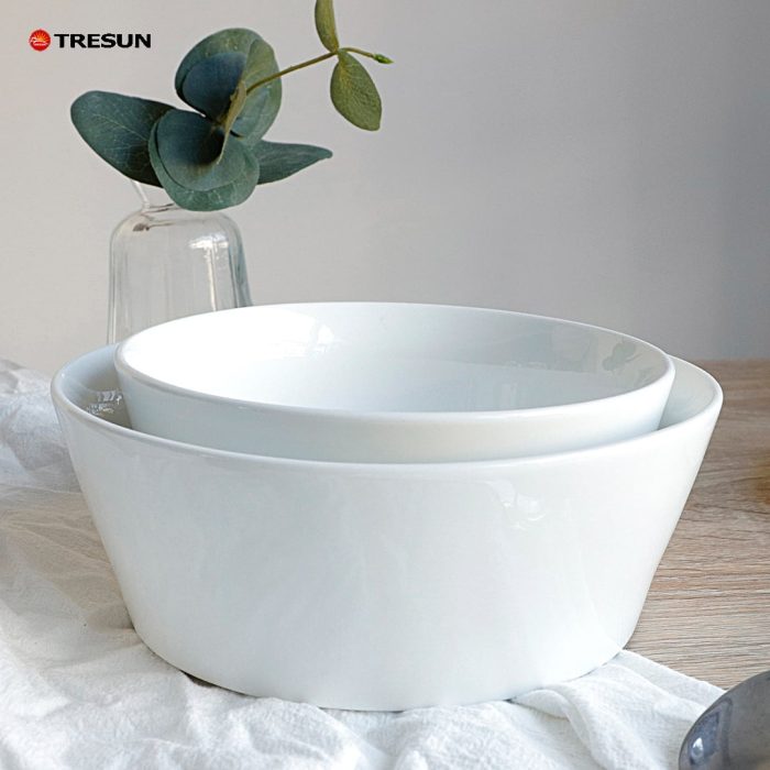 Straight Edge New Bone China Plates & Bowl