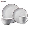 white stoneware dinerware set