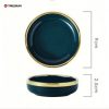 24-Piece Green Modern Porcelain Dish Set